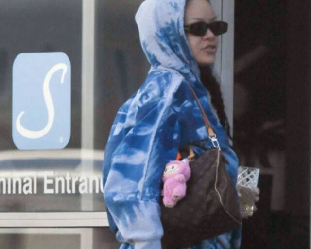 팝스타 리한나가 명품 가방에 라부부 키링을 단 것이 포착됐다. / 온라인 커뮤니티