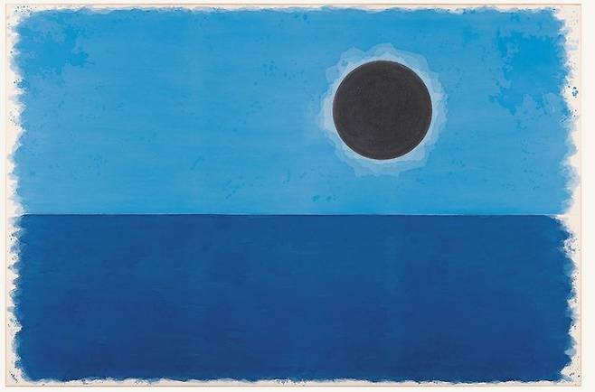 우고 론디노네, <Erstermärzzweitausendundeinundzwanzig>, watercolor on canvas with the artist’s frame, 202×301.5×4.2(d)cm, 2021, 추정가 2억 5000만~4억원 *재판매 및 DB 금지