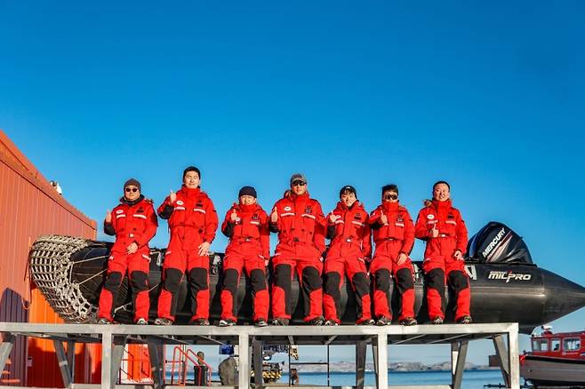 ▲유지반 단체사진(왼쪽부터 노기영, 안진현, 서준영, 황대하, 양지훈, 민진홍, 이성수)