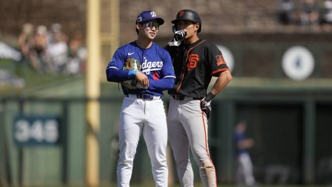 LA 다저스 김혜성(왼쪽)과 샌프란시스코 자이언츠 이정후. /사진=MLB닷컴 제공