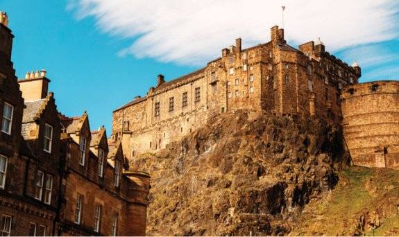 12세기부터 군사적 요충지인 에든버러성. GETTYIMAGES