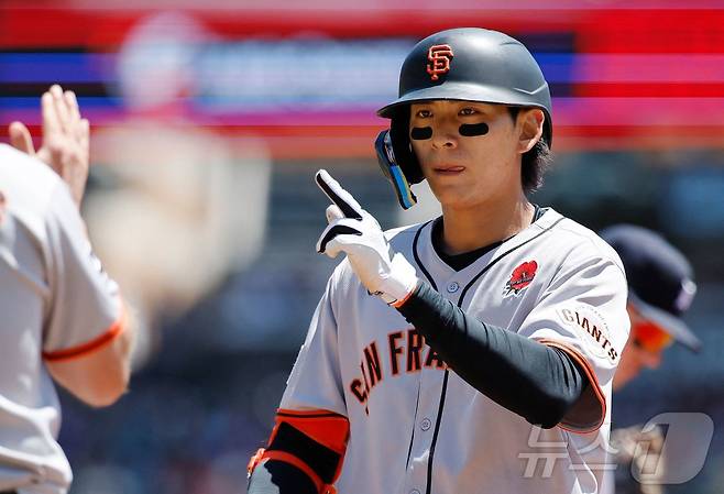 샌프란시스코 자이언츠 이정후는 부상 없이 2025 메이저리그 전반기를 완주했다. ⓒ AFP=뉴스1