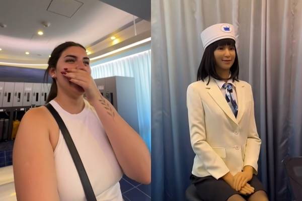 일본 도쿄의 한 로봇 호텔에 방문한 아르헨티나 출신 인플루언서가 남긴 후기가 화제를 모으고 있다. 틱톡 캡처