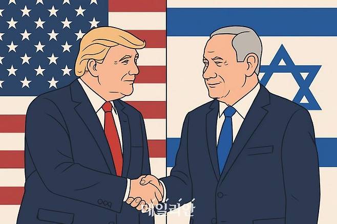 도널드 트럼프 미국 대통령과 베냐민 네타냐후 이스라엘 총리. ⓒ 데일리안 AI이미지 삽화