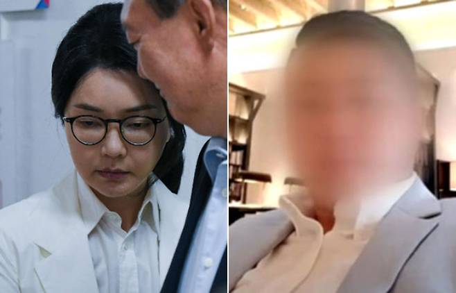 김건희(왼쪽)씨의 집사로 알려진 김예성씨. JTBC 캡처