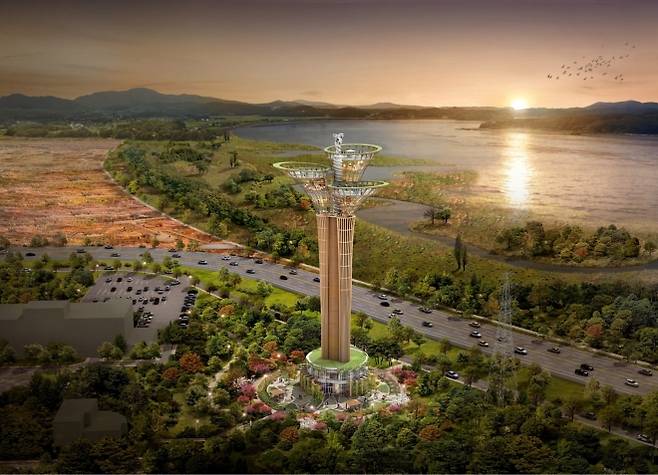 달서구가 호림강나루공원에 건설할 예정인 에코전망대 조감도. 대구 달서구 제공