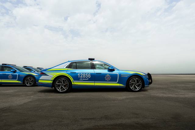 쿠웨이트 내무부 행사 운영용으로 맞춤 제작된 제네시스 G90. 사진 제공=제네시스