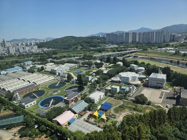 구리시 하수처리장 전경.