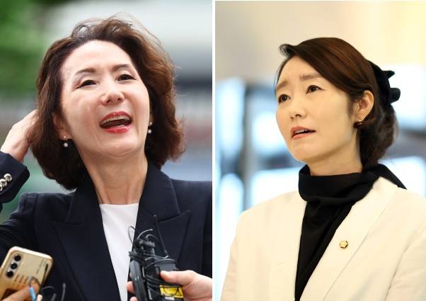 ▲이진숙 사회부총리 겸 교육부 장관 후보자와 강선우 여성가족부 장관 후보자. ⓒ연합뉴스