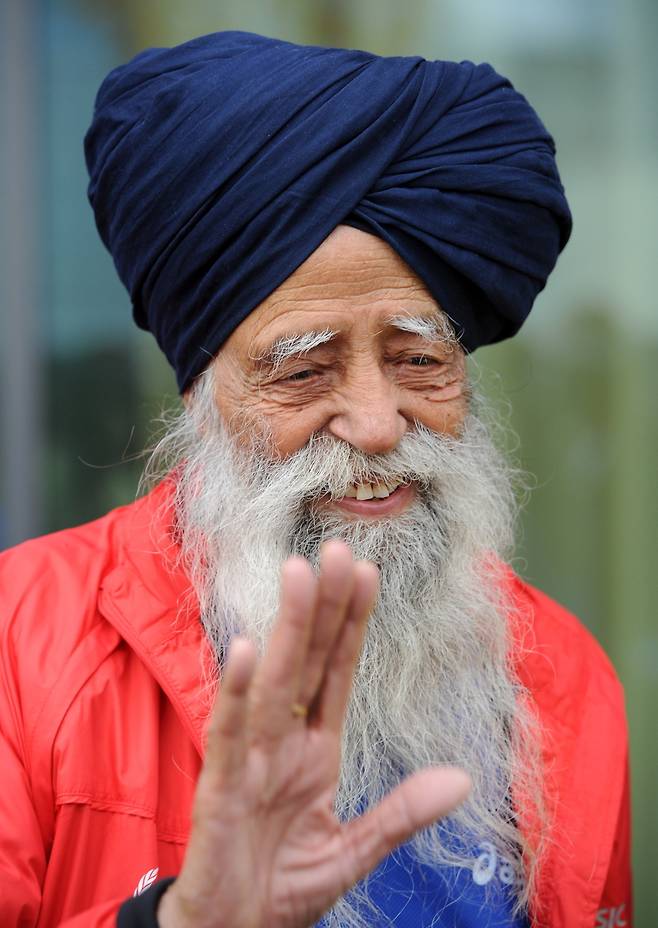 2011년 100세 때 파우자 싱. EPA