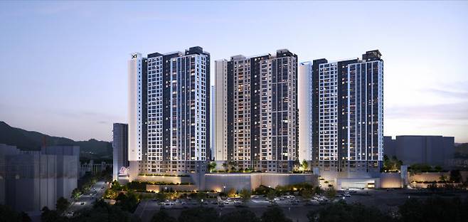 양산자이 파크팰리체 투시도