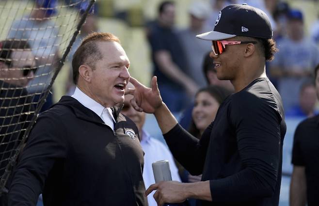 후안 소토와 에이전트 스캇 보라스. AP연합뉴스