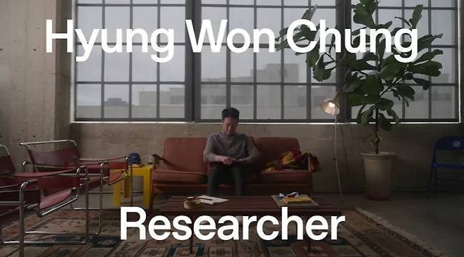 오픈AI 유튜브 채널에 올라온 정형원 연구원 영상/사진=오픈AI