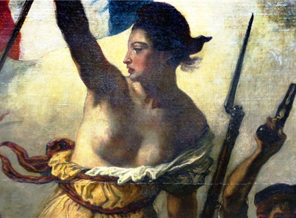 자유의 여신이 쓴 프리기아 모자 부분