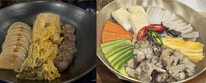 운문사의 들기름 된장 김치찜(왼쪽)과 석남사의 표고버섯 탕탕이 찌개. 불교문화사업단 제공