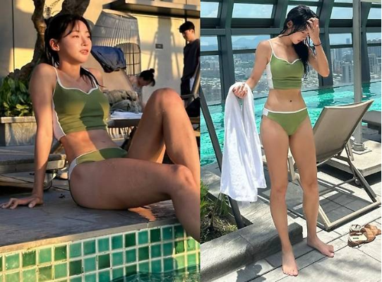 육상선수 김민지가 탄탄한 건강미로 눈길을 끌었다. 사진=김민지 sns
