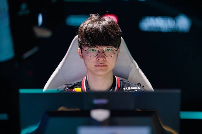 사우디아라비아 리야드에서 열리는 EWC에 출전 중인 T1 ‘페이커’ 이상혁. 사진 | EWC