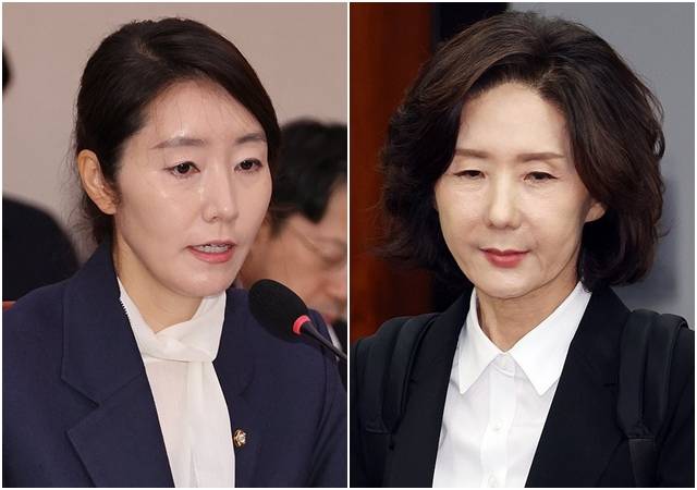 ▲ 강선우 여성가족부 장관 후보자와 이진숙 부총리 겸 교육부 장관 후보자. ⓒ연합뉴스