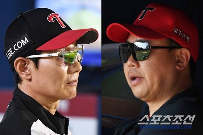 LG 트윈스 염경엽 감독, KIA 타이거즈 이범호 감독. 스포츠조선DB