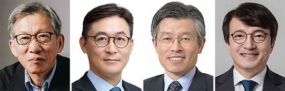 유홍준 국립중앙박물관장, 권대영 금융위원회 부위원장, 최동석 인사혁신처장, 김의겸 새만금개발청장(왼쪽부터 순서대로)