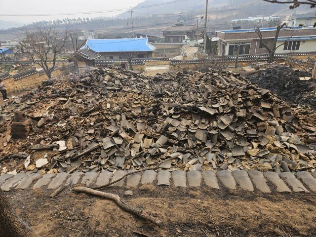 산불로 무너진 청송 사남고택. 매일신문 DB