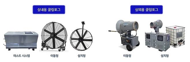 이웨더의 쿨링포그 제품군