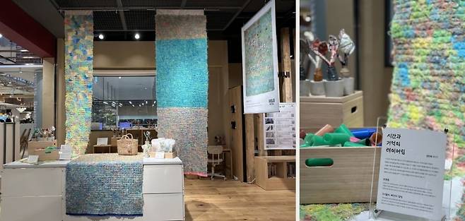 정민제 개인전 <시간과 기억의 레이어링>(2025.03.28. - 05.07.), 롯데월드몰 B1무인양품 OpenMUJI 전시 전경 / 제공. 무인양품