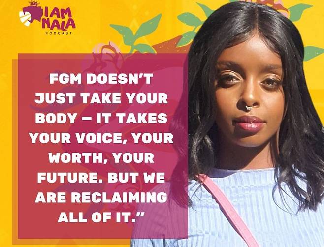 “여성할례는 단지 몸만을 앗아가지 않는다. 당신의 목소리, 가치, 미래를 빼앗는다. 하지만 우리는 그 모든 것을 되찾고 있다.” 샴사 아라웨로 틱톡 갈무리