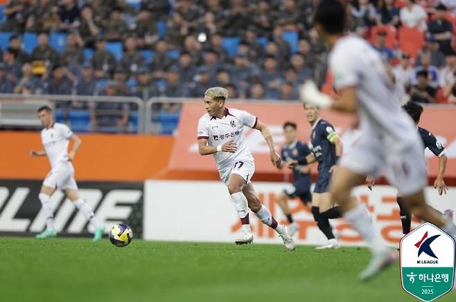 광주 FC 공격수 헤이스. 사진=한국프로축구연맹