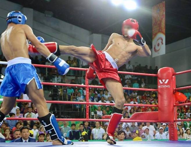 킥복싱 경기 장면. 대한킥복싱협회 SNS 사진 캡처
