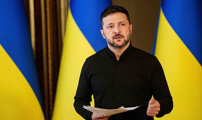 볼로디미르 젤렌스키 우크라이나 대통령. AP연합뉴스