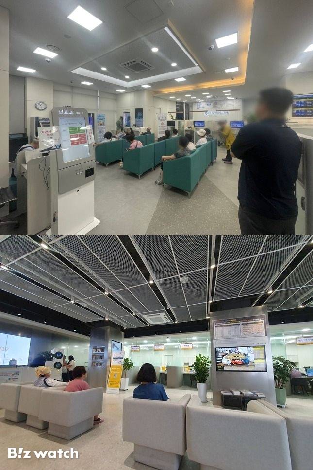 21일 오전 신한은행 경기도 한 지점과 KB국민은행 서울 한 지점의 모습/사진=김희정 기자 @khj