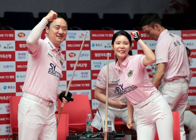 에스와이 황득희와 이우경./PBA