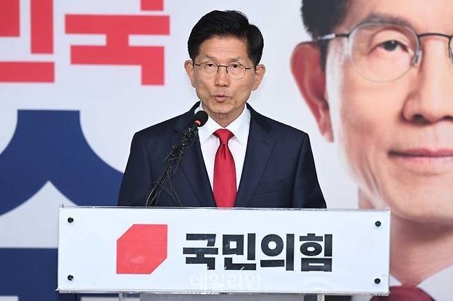 국민의힘 전당대회에 출마한 김문수 전 고용노동부 장관 ⓒ데일리안 방규현 기자