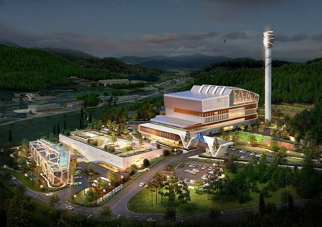 2030년경 본 모습을 드러낼 전동면 친환경 종합타운 조감도. 사진=세종시 제공.