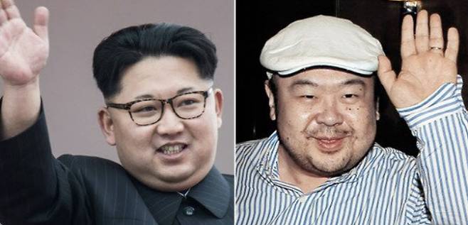 김정은 북한 노동당 총비서(왼쪽), 이복형 고(故) 김정남 (사진=뉴스1)