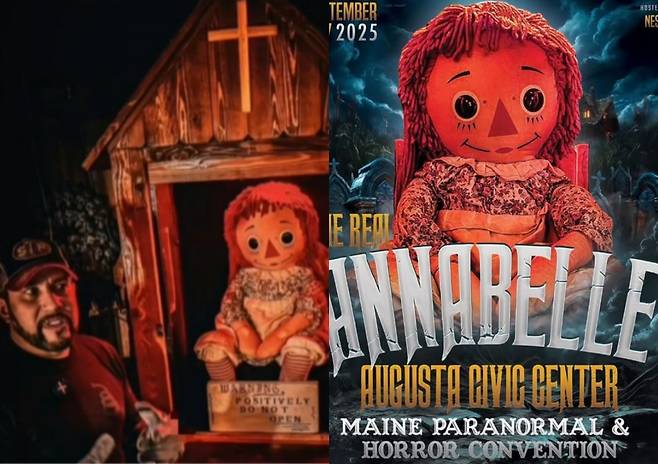 댄 리베라, 미국 초자연 현상 연구 단체 NESPR 수석 연구원이 “Devils on the Run” 투어 마지막 공연 후 몇 시간 만에 의식 불명 상태로 발견됐다. 구조대의 심폐소생술 시도에도 끝내 숨졌다. 애나벨 인형은 1970년 실제 사건을 바탕으로 한 2013년 영화 ‘컨저링’의 모티브다. (@ dan_rivera_nespr)