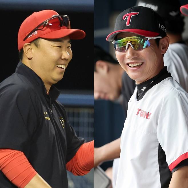 이범호(왼쪽) KIA 감독과 염경엽 LG 감독. IS 포토