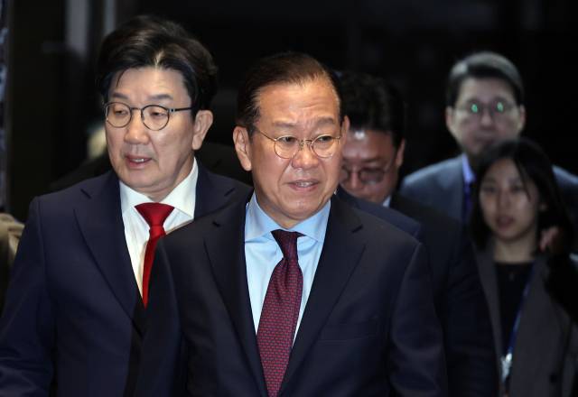 ▲국민의힘 권영세 전 비상대책위원장과 권성동 전 원내대표. ⓒ연합뉴스