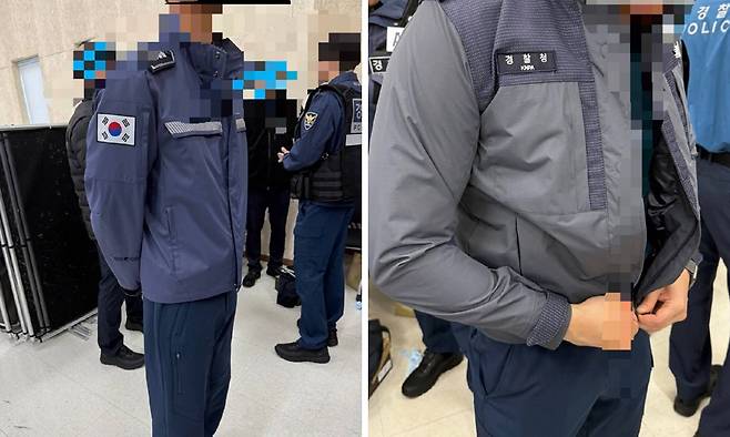 최근 온라인 커뮤니티에 공유된 신형 경찰 근무복 시제품 사진. 온라인 커뮤니티 캡처