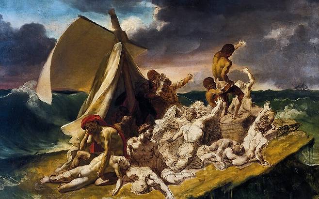 '메두사의 뗏목'의 초기 컬러 습작.