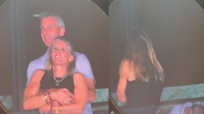 온라인서 화제가 되고 있는 콜드플레이 공연 전광판 영상 (사진=틱톡 @instaagraace 계정 캡처, 연합뉴스)