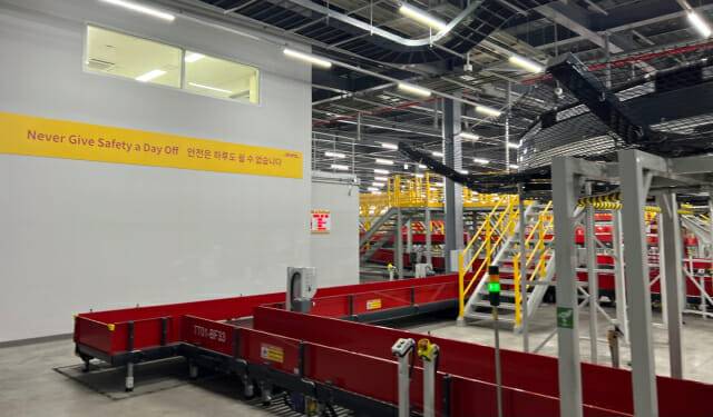 DHL 인천 게이트웨이 내부 전경 (사진=지디넷코리아 신영빈 기자)