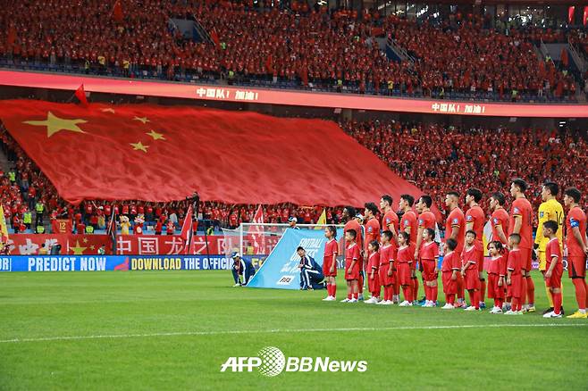 중국축구대표팀. /AFPBBNews=뉴스1
