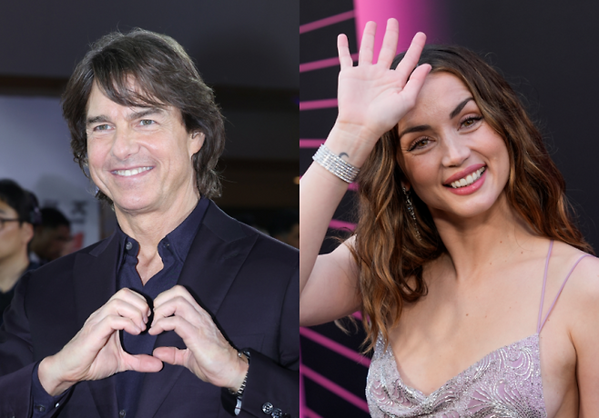 할리우드 배우 톰 크루즈(왼쪽)과 아나 데 아르마스 / 사진=일간스포츠DB·연합뉴스AP