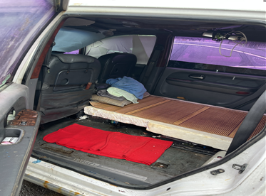 10년간 거주했던 차량 내부의 모습. 제주시 제공