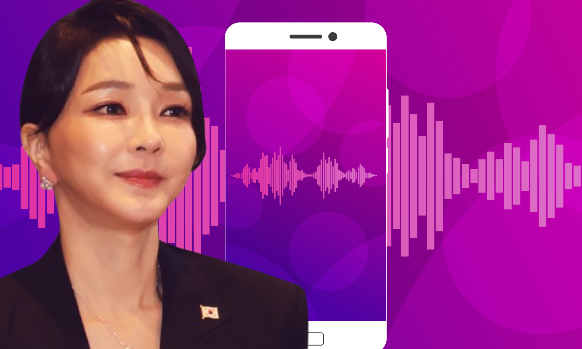 윤석열 전 대통령의 부인 김건희 여사가 2022년 6월 스페인 마드리드에서 열린 동포 만찬간담회에 참석한 모습. 공동취재사진