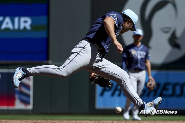 탬파베이 김하성의 수비 모습. /AFPBBNews=뉴스1