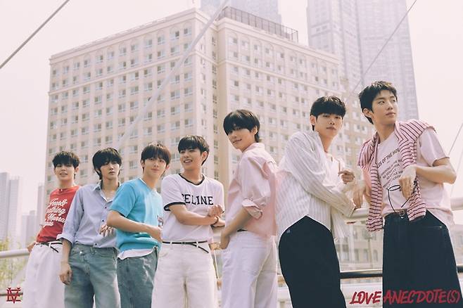 그룹 이븐이 지난달 31일 오전 서울 강남구의 한 카페에서 미니 5집 '러브 아넥도트' 라운드 인터뷰를 열었다. 젤리피쉬엔터테인먼트 제공