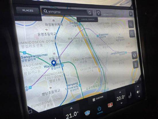 테슬라가 쓰는 국내 구글지도. (사진=지디넷코리아)